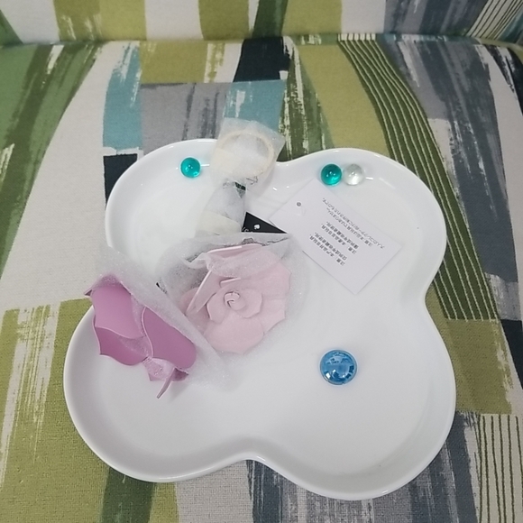 Kate Spade New York Perfect Plume 3D Flower Keyfob Bag Charm Cottage Core - Picture 6 of 11